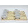 Kit Jogo 6 Xícaras Café Hotel 100ml C/ Pires Pinus - Porcelana Branca - 1