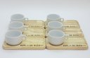 Ver imagem 1 de Kit Jogo 6 Xícaras Café Hotel 100ml C/ Pires Pinus - Porcelana Branca