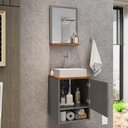 Ver imagem 3 de Conjunto de Banheiro com Gabinete 1 Porta e 1 Espelheira Lima