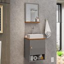 Ver imagem 2 de Conjunto de Banheiro com Gabinete 1 Porta e 1 Espelheira Lima