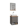 Conjunto de Banheiro com Gabinete 1 Porta e 1 Espelheira Lima - 1