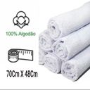 Ver imagem 2 de Kit 5 Toalhas Rosto Branca Salão Algodão Leve Macia