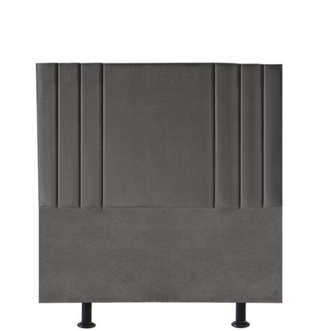 Cabeceira Estofada Cama Box Casal Grécia 140cm Courino:cinza Escuro