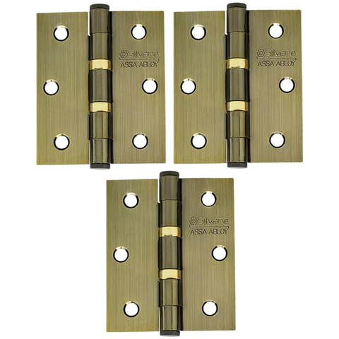 Dobradiça para Porta Silvana 3.1/2" com Rolamento 891 Embutir 35kg Colonial com 3 Peças