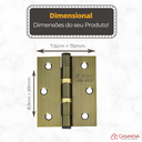 Ver imagem 5 de Dobradiça para Porta Silvana 3.1/2" com Rolamento 891 Embutir 35kg Colonial com 3 Peças