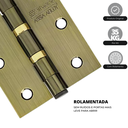 Ver imagem 4 de Dobradiça para Porta Silvana 3.1/2" com Rolamento 891 Embutir 35kg Colonial com 3 Peças