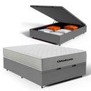 Ver imagem 1 de Cama Box Baú com Colchão de Molas Ensacadas Ortobom One Face Plenno Superpocket Casal 138cm