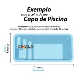 Capa de Segurança para Piscina 4x2m CK500 Micras c/ Ilhós de PVC + Kit Instalação CIKALA - 4