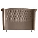 Ver imagem 1 de Cabeceira de Cama Box Malibu Queen 160 Cm Suede Capuccino do Lar Móveis