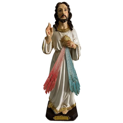 Imagem De Jesus Misericordioso Em Resina Especial 30 Cm