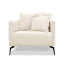 Ver imagem 6 de Poltrona Decorativa Elba para Sala Linho Rústico Natural Bege com Encosto Alto Loja Sheep