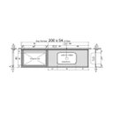 Ver imagem 3 de Pia de Granito Marfim Arabesco 200cm Corte Cooktop 5 Bocas: Marfim Arabesco