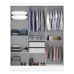 Guarda-Roupa Casal com Espelho 3 Portas 2 Gavetas Istambul Espresso Móveis - 2
