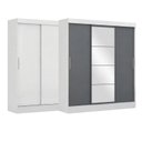 Ver imagem 5 de Guarda-Roupa Casal com Espelho 3 Portas 2 Gavetas Istambul Espresso Móveis Branco