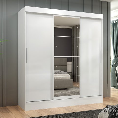 Guarda-Roupa Casal com Espelho 3 Portas 2 Gavetas Istambul Espresso Móveis