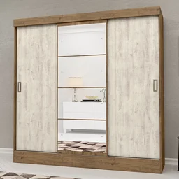 Guarda-Roupa Casal com Espelho 3 Portas 2 Gavetas Istambul Yescasa - 1 Guarda-Roupa Casal com Espelho 3 Portas 2 Gavetas Istambul Yescasa - 1