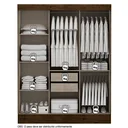Ver imagem 5 de Guarda-Roupa Casal com Espelho 3 Portas 2 Gavetas Istambul Yescasa