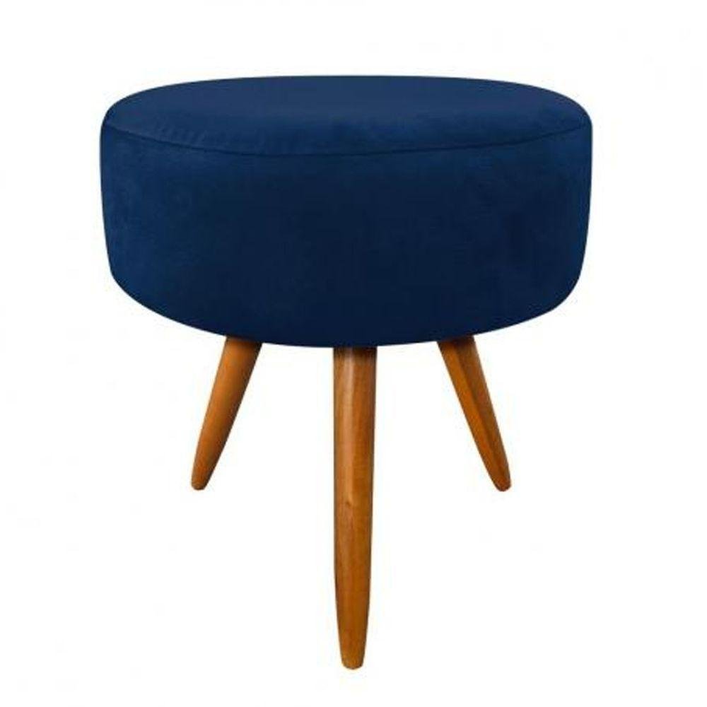 Puff para Sala e Hall De Entrada Decoração Azul Marinho | MadeiraMadeira