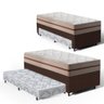 Cama Box com Colchão de Molas Ensacadas Classic Pocket + Auxiliar de Espuma Unique Solteiro 88cm - 1