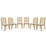 Kit com 6 Cadeiras Cecília Madeira Maciça Assentos Estofados para Mesa de Jantar Veludo Bege 102 - 1