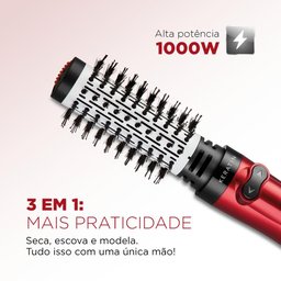 Escova Rotativa Mondial Infinity Keratin 220v 1000w Vermelho Er-11-kr - 5