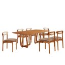 Ver imagem 2 de Conjunto de Mesa de Jantar Ello Tampo 180cm Barril Laminado com 6 Cadeiras Mônaco Premium