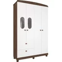 Ver imagem 2 de Guarda-Roupa para Bebês 4 Portas 2 Gavetas Happy Espresso Móveis