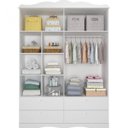 Ver imagem 5 de Guarda-Roupa de Bebê Infantil 4 Portas 4 Gavetas 100% MDF Aquarela Espresso Móveis Branco