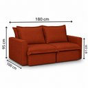 Ver imagem 3 de Sofá Cama Paris Retrátil e Reclinável em Linho Sofatec