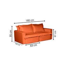Sofá Cama Casal Retrátil e Reclinável em Linho Sofatec - 6