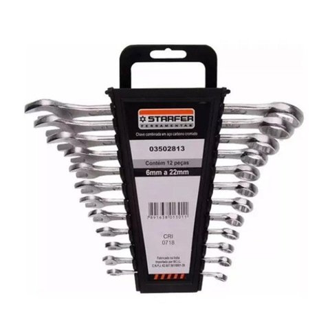 Chave de Aperto 12 Pcs Chave Combinada
