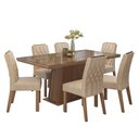 Ver imagem 2 de Conjunto Sala de Jantar Tampo de Vidro 6 Cadeiras Rustic/Imperial Colmar Madesa