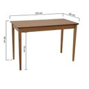 Ver imagem 2 de Mesa de Jantar Barcelona Madeira Maciça - Amêndoa - Tampo 120x60cm Laminado Cinamomo