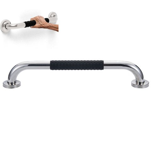 Barra de Apoio 30cm Inox Suporte Antiderrapante Banheiro Box Idoso Gestante Criança Cadeirante Casa