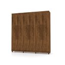 Ver imagem 3 de Guarda Roupa Casal 6 Portas de Bater 2 Gavetas MDP Imbuia-Rustico Vila Rica