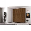 Ver imagem 4 de Guarda Roupa Casal 6 Portas de Bater 2 Gavetas MDP Imbuia-Rustico Vila Rica