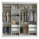 Ver imagem 5 de Conjunto 2 Guarda-Roupas 4 Portas de Correr com 4 Espelhos Branco Tokio Madesa