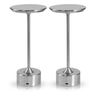 Par 2x Luminária de Mesa Touch Candeeiro Led sem Fio Recarregável Grande - Prata - 1