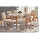 Ver imagem 6 de Cadeira Sala de Jantar Soft 1750 Kit 6 Uni Rose/linho Areia - Carraro