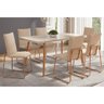 Cadeira Sala de Jantar Soft 1750 Kit 6 Uni Rose/linho Areia - Carraro - 6