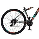 Ver imagem 6 de Bicicleta Aro29 Krw Alumínio Shimano 24v Freio Hidráulico S5 19 Preto-azul e Laranja