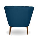 Ver imagem 2 de Poltrona Cadeira Pétala Flor Decorativa Suede Azul Marinho