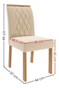 Ver imagem 7 de Kit Conjunto 2 Cadeiras Alice em Madeira Tauari com Assento Estofado para Sala de Jantar Bege Nude