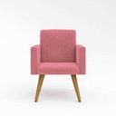 Ver imagem 4 de Kit 2 Cadeiras Recepção Poltrona Escritório Rosa