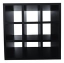 Ver imagem 1 de Nicho Multiuso com 9 Divisões para Toalhas Decorativo em Mdf Preto Cód.809