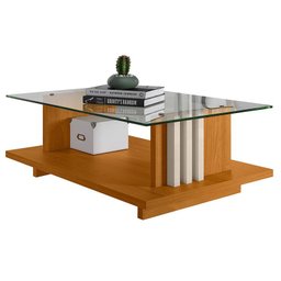 Aparador e Mesa de Centro Frizz Cinamomo Off White - Madetec - 5