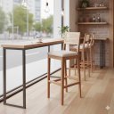 Ver imagem 1 de Banqueta Alta em Madeira Maciça