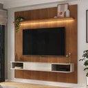 Ver imagem 1 de Painel para Tv até 75 Polegadas Grécia 1 Porta Cinamomo/off White - Pnr Móveis