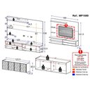 Ver imagem 3 de Painel com Suporte para Tv até 65 Polegadas com Aparador 4 Portas com Espelho Multimóveis Mp1089