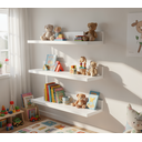 Ver imagem 1 de Kit 3 Un Prateleiras 50x14 Madeira Mdf Branco